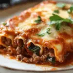 Spinach and Beef Cannelloni Manicotti