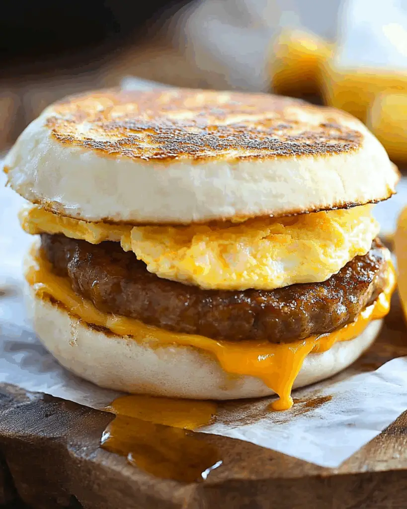 Homemade Sausage Egg McMuffin