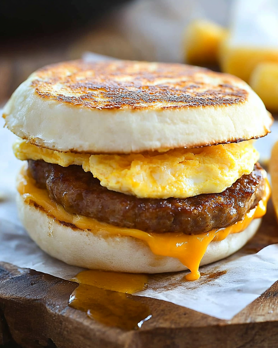 Homemade Sausage Egg McMuffin