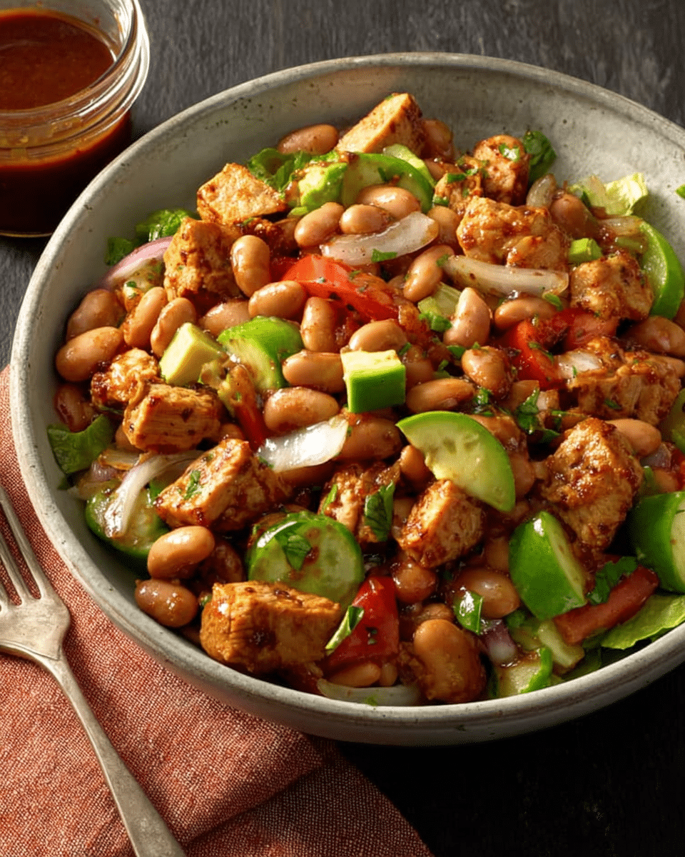 Turkey Pinto Bean Salad with Molasses Dressing