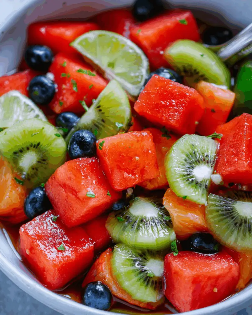 Honey-Lime Mint Watermelon Salad