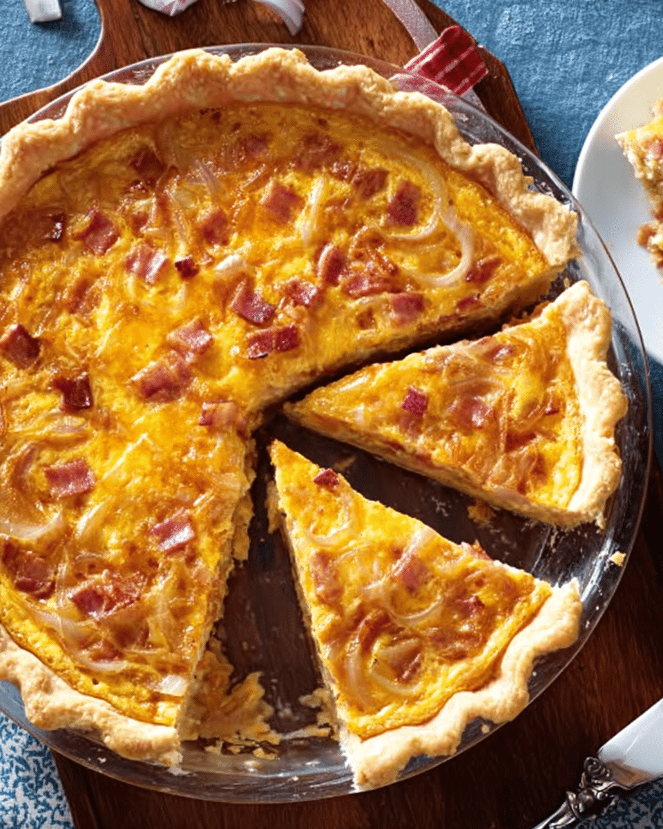 Canadian Bacon and Onion Quiche