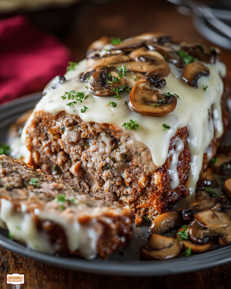 Mushroom Swiss Meatloaf