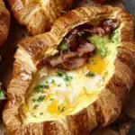 Croissant Boats with Bacon and Egg