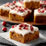 Frosted Pumpkin Cranberry Bars