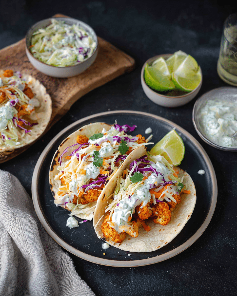 Crispy Baked Cauliflower Tacos