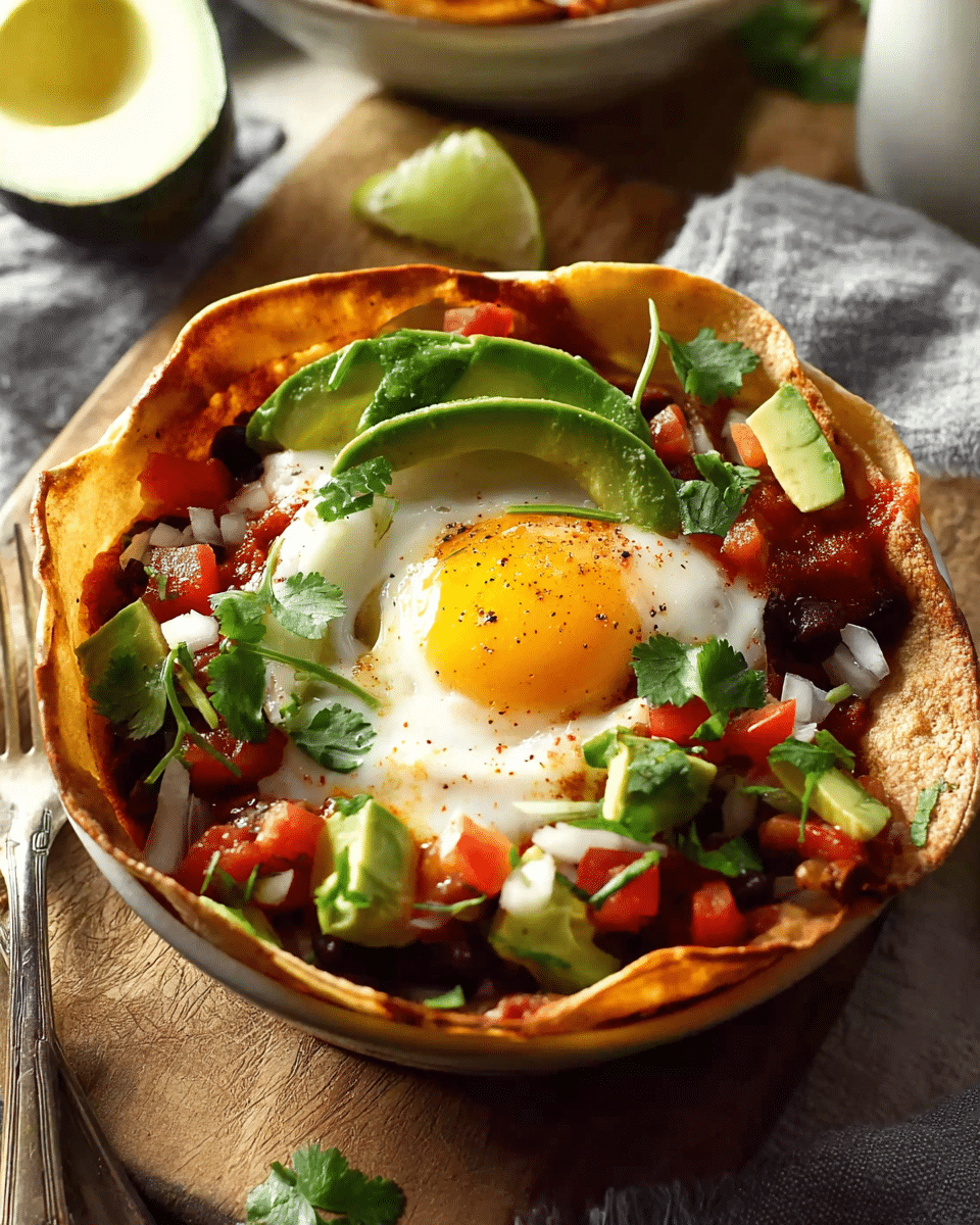 Huevos Rancheros Tortilla Bowls