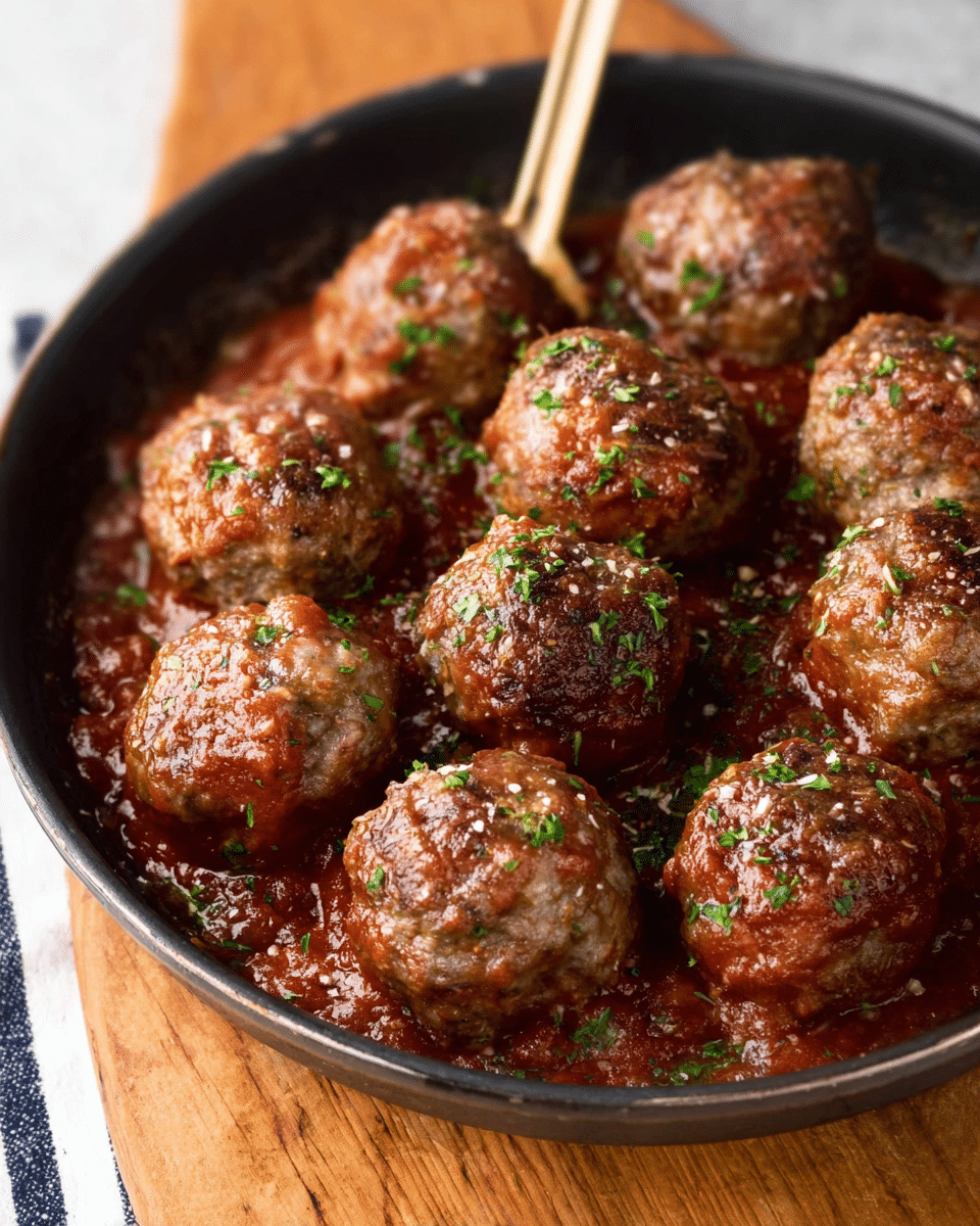 Oven Baked Italian Meatballs
