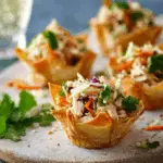 Thai Chicken Salad Wonton Cups