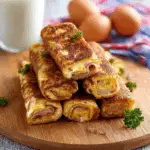 Ham & Cheese French Toast Roll Ups