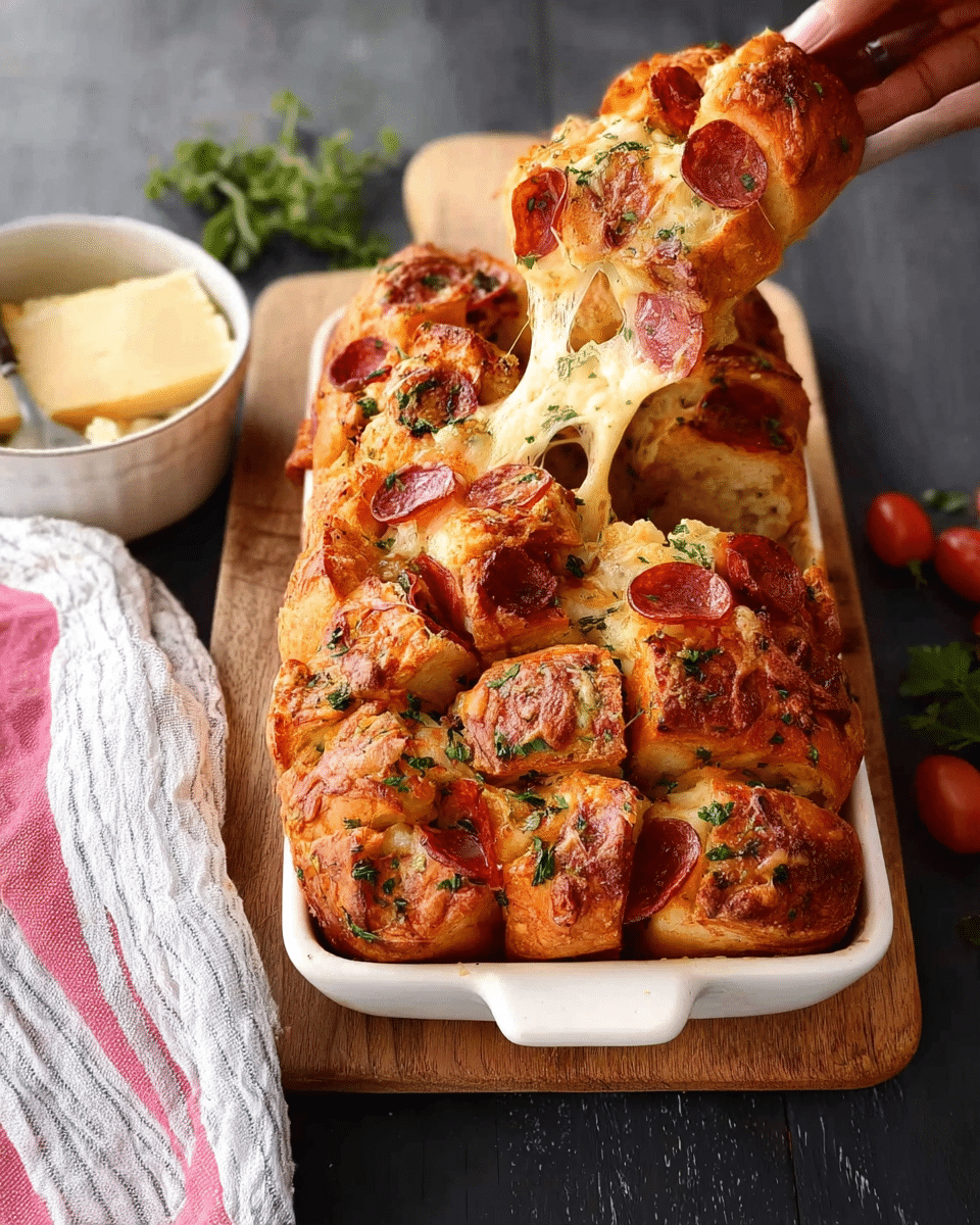 Pull Apart Garlic Pizza Bread