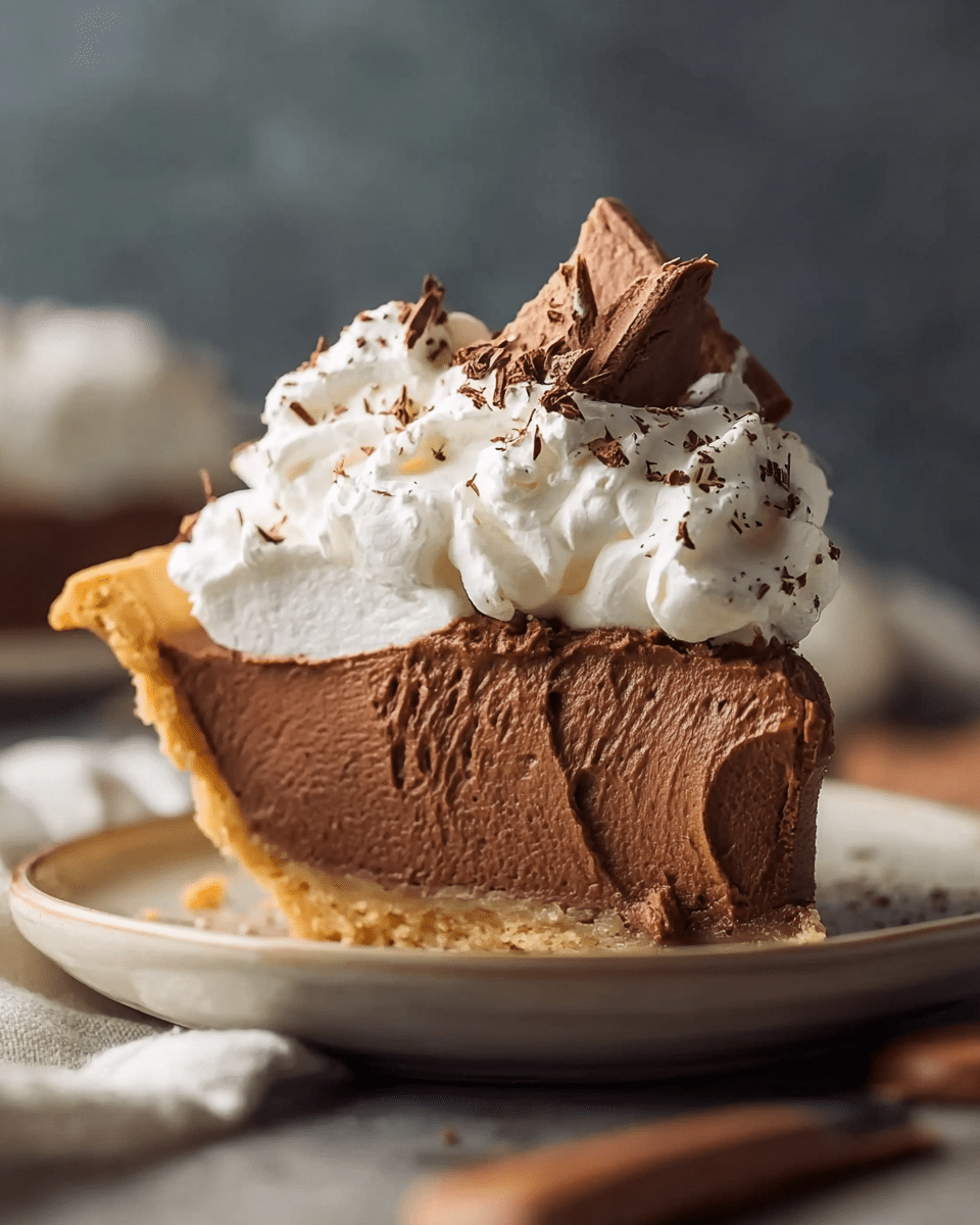 Decadent French Silk Chocolate Pie