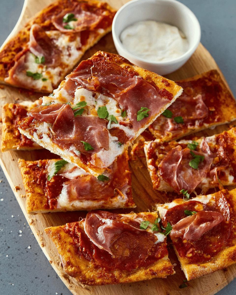 Guilt-Free Cheesy Pizza Dippers with 2-Ingredient Dough