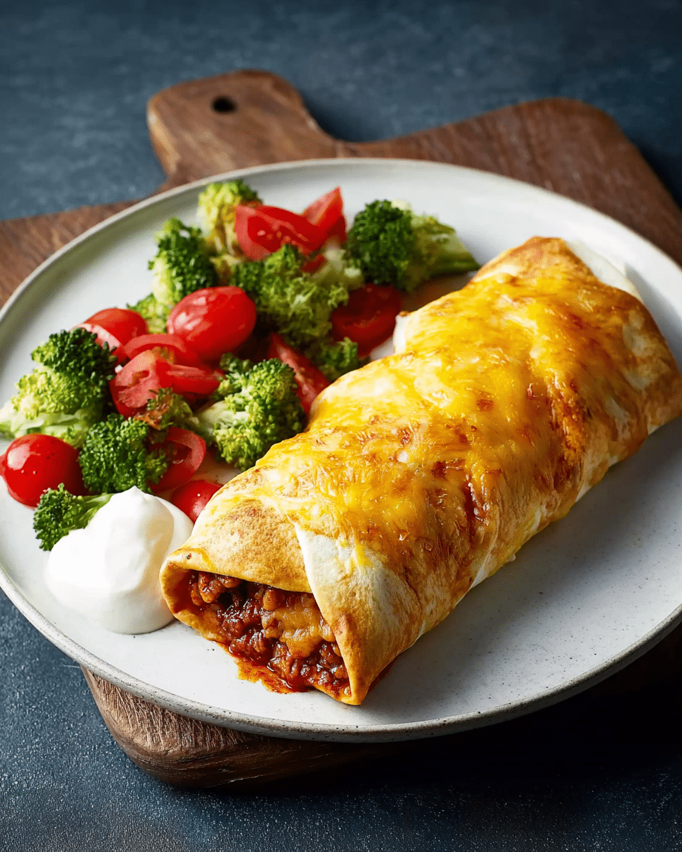 Beef Enchilada Burritos