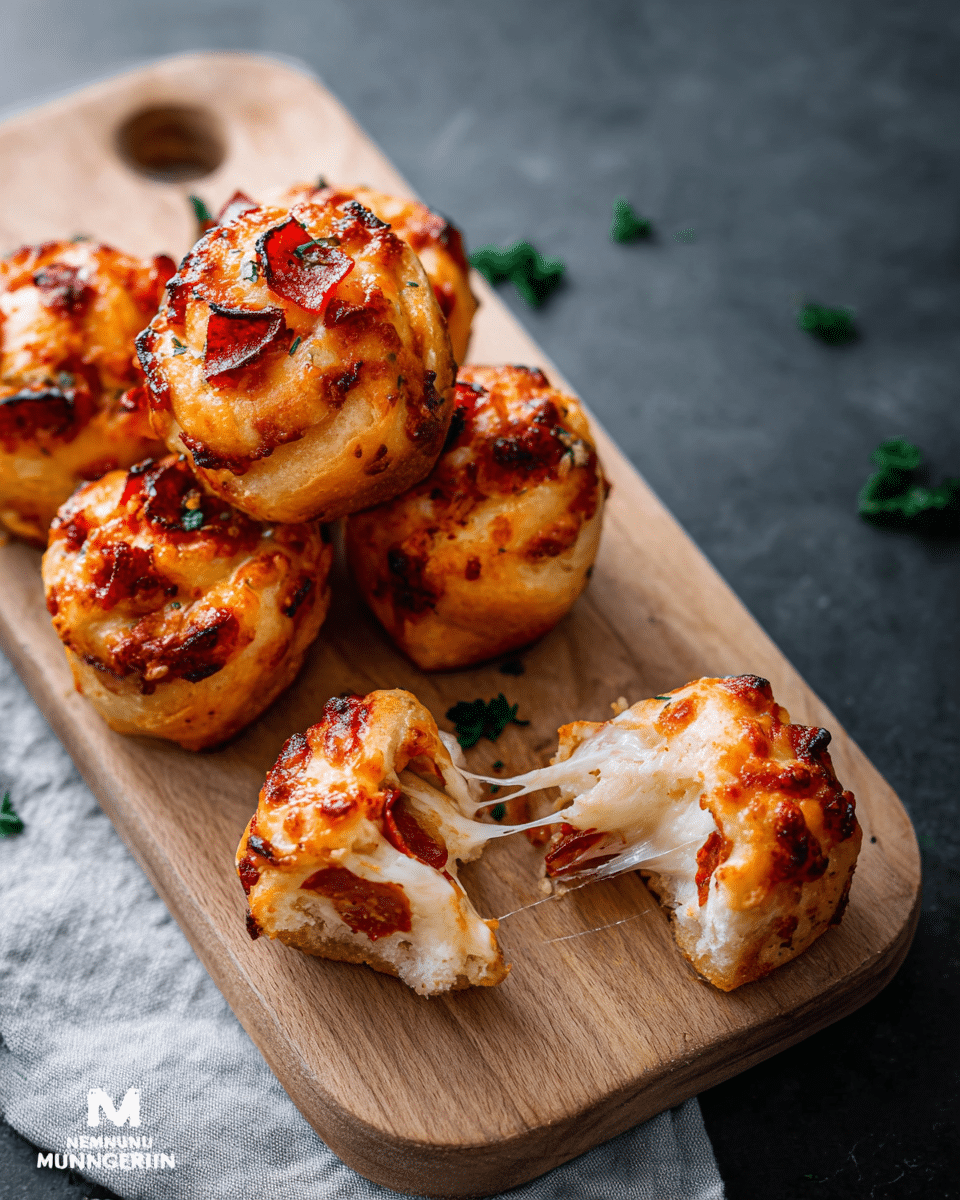 Cheesy Sourdough Pizza Rolls