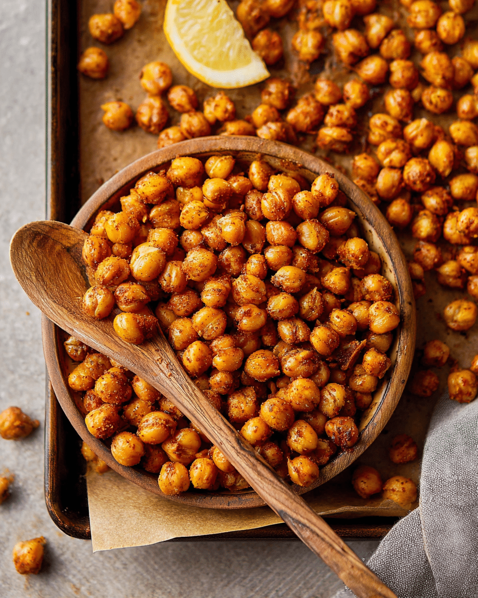 Crispy and Flavorful Air Fried Chickpeas with a Spicy Kick