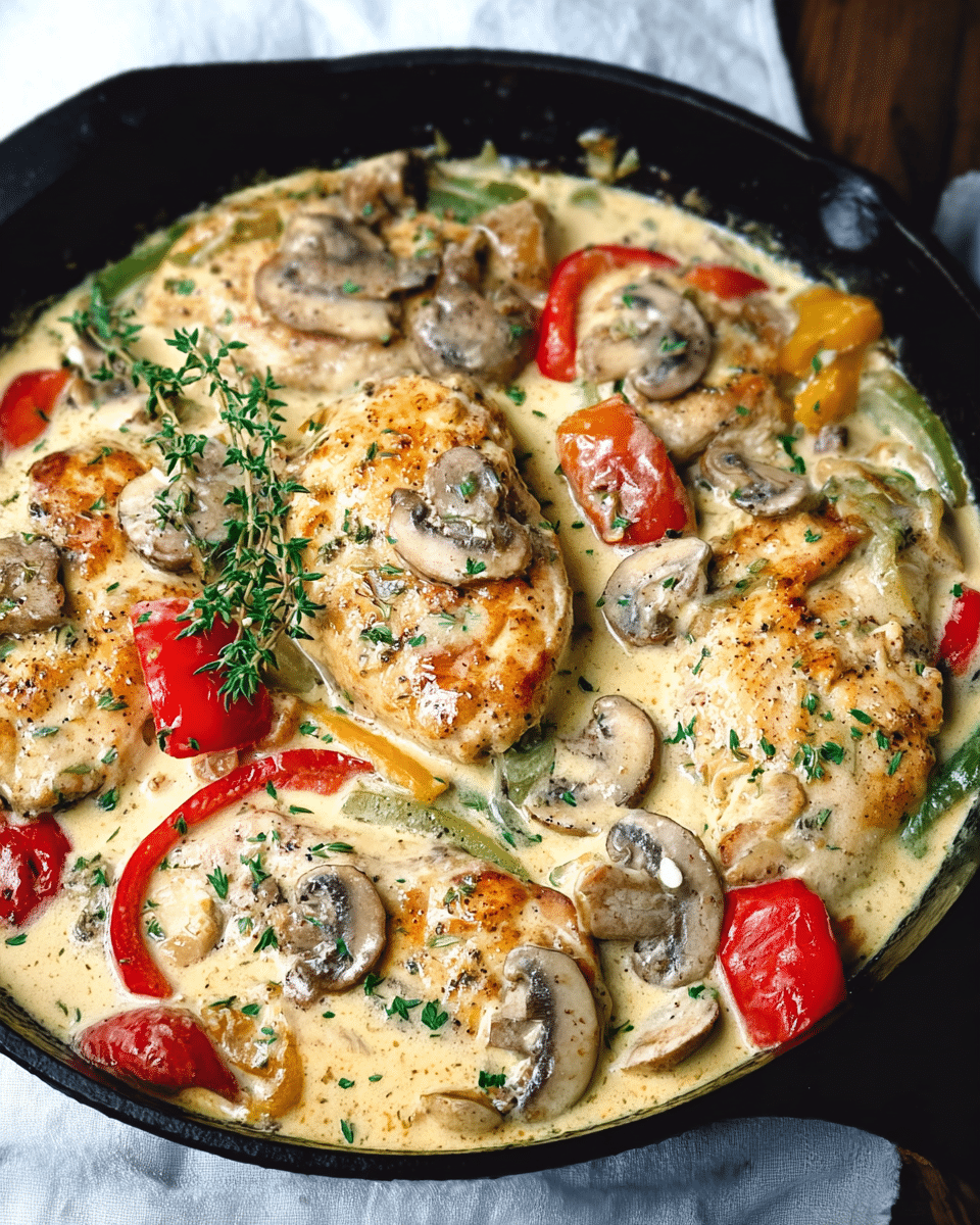Creamy Chicken and Veggie Skillet