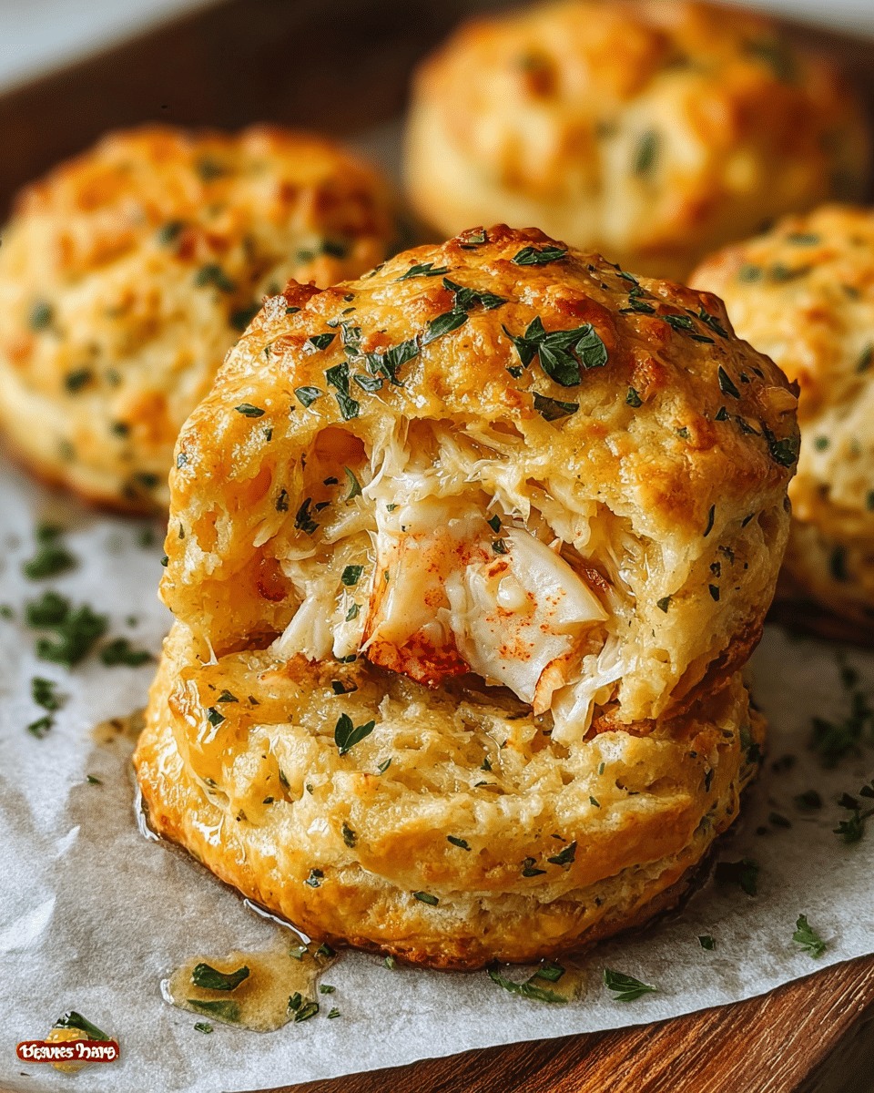 Crab Stuffed Cheddar Bay Biscuits
