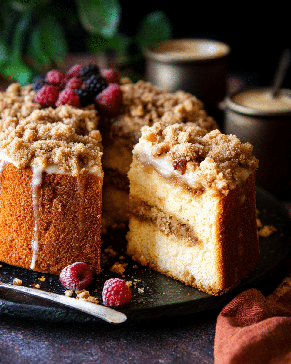 Double Crumb Greek Yogurt Coffee Cake