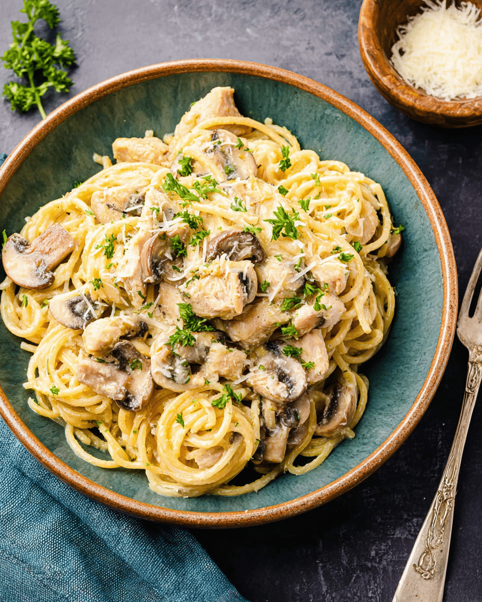 Crockpot Chicken Tetrazzini