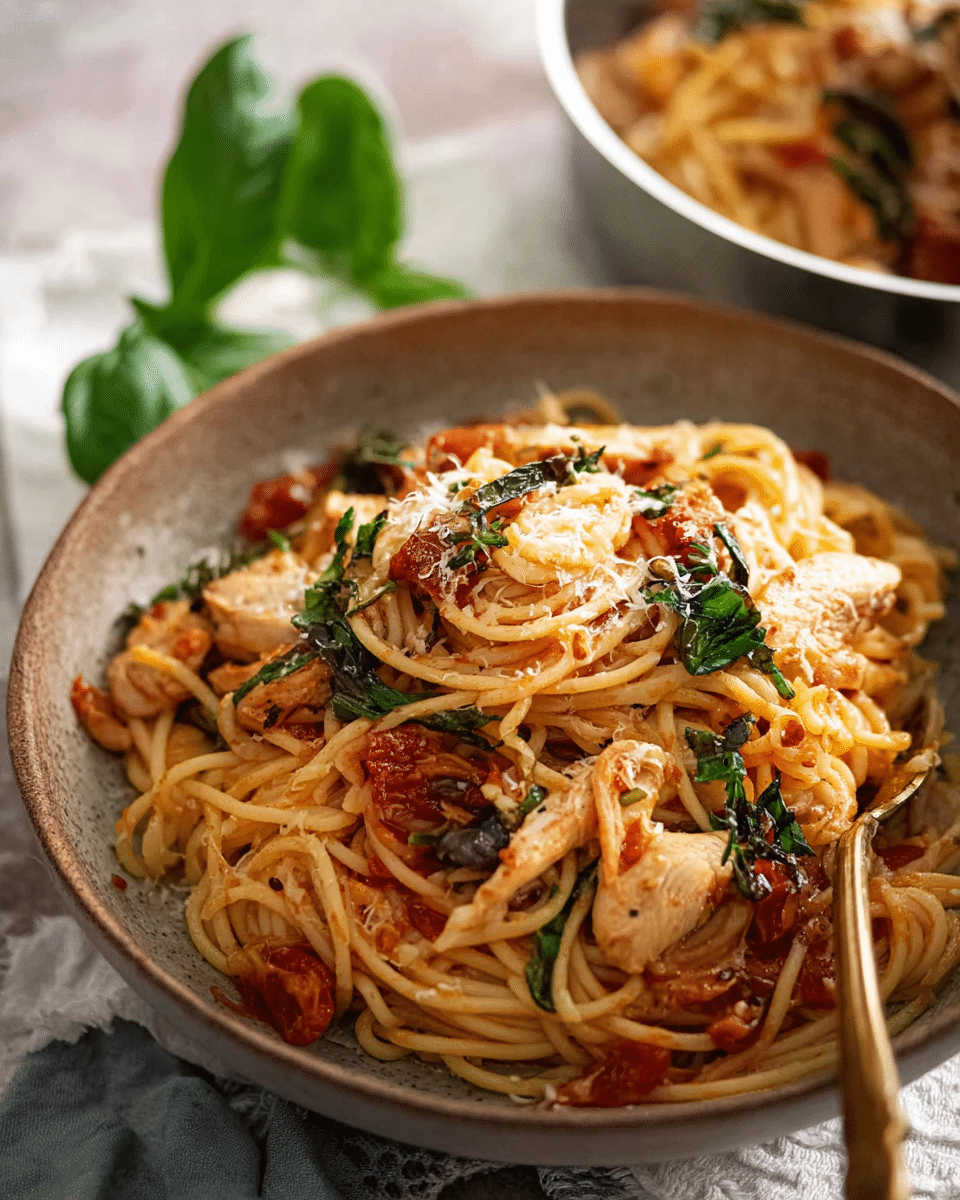 Sicilian Chicken Spaghetti