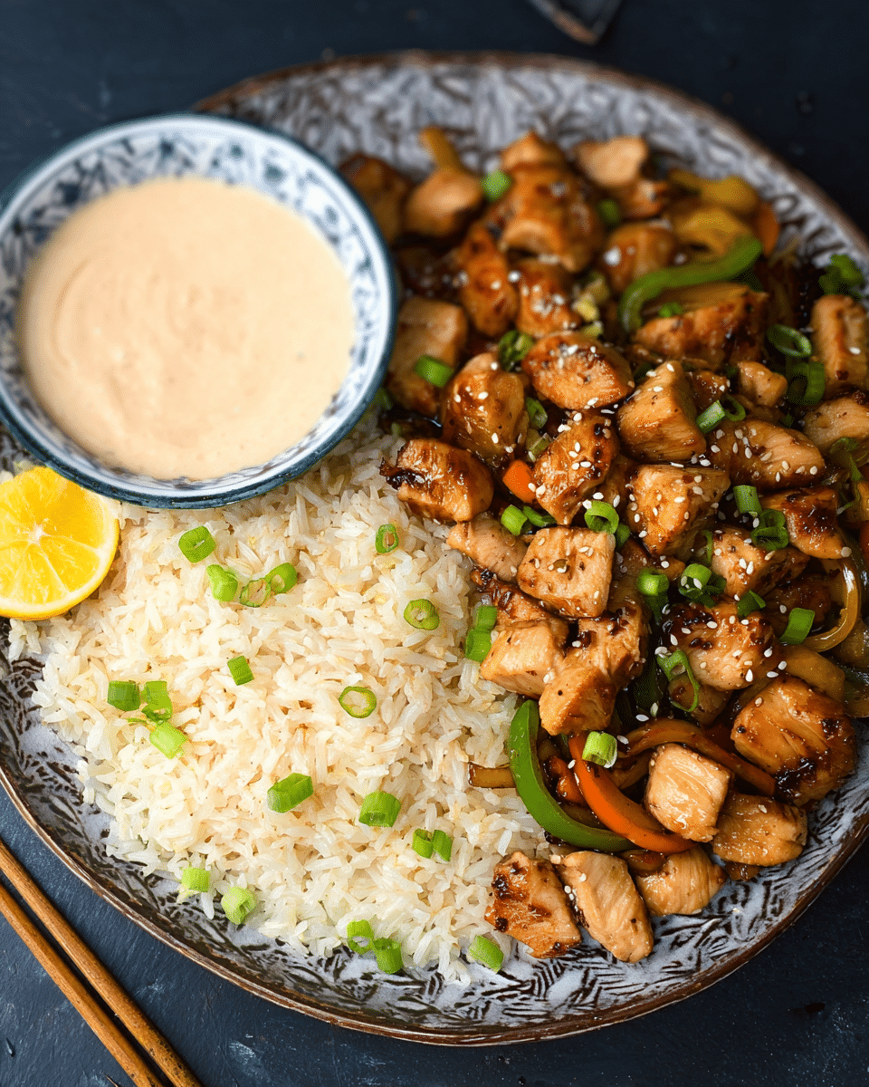 Japanese Sizzling Chicken Plate