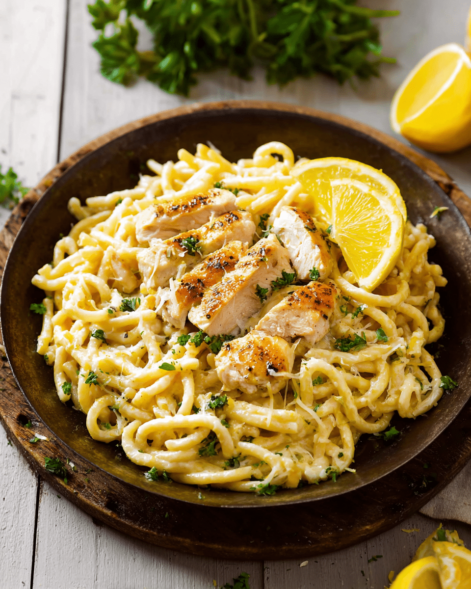 Zesty Lemon Garlic Chicken Pasta