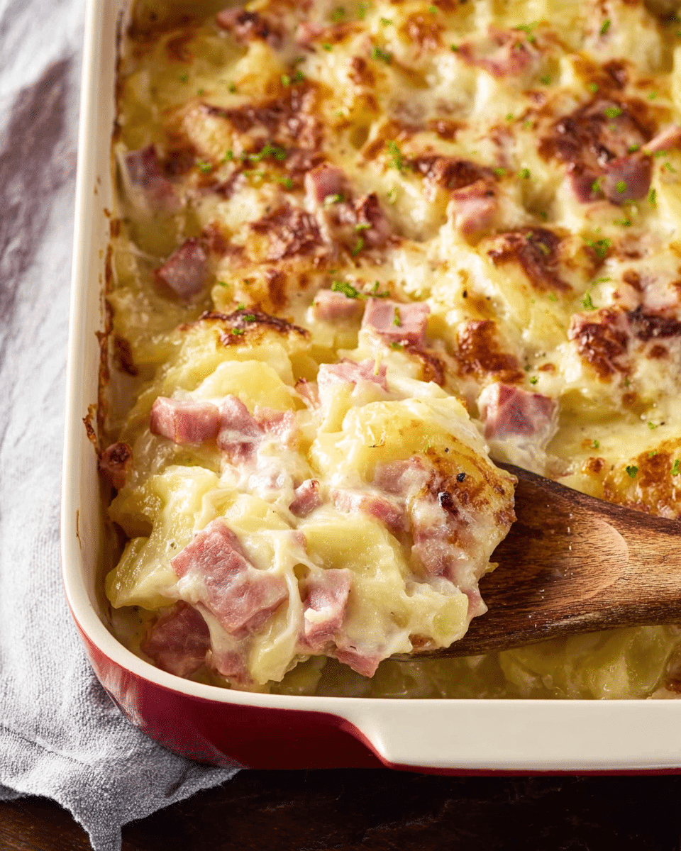 Cheesy Ham and Potato Bake