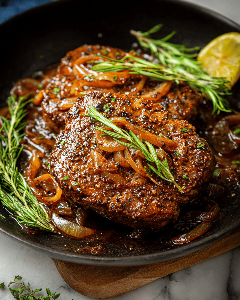 Tender Cube Steak Smothered in Rich Gravy