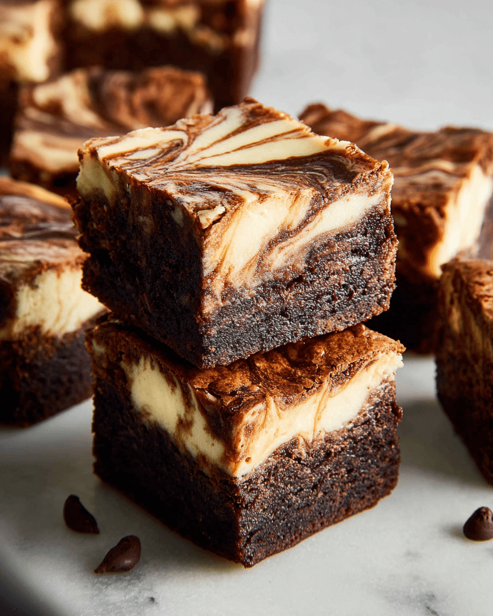 Fudgy Brownies with a Cream Cheese Swirl