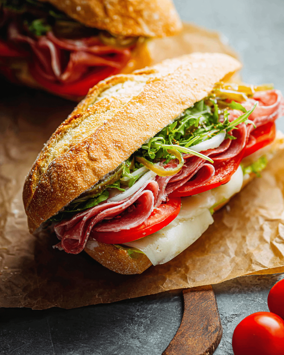 Ultimate Italian Hoagie Sandwich