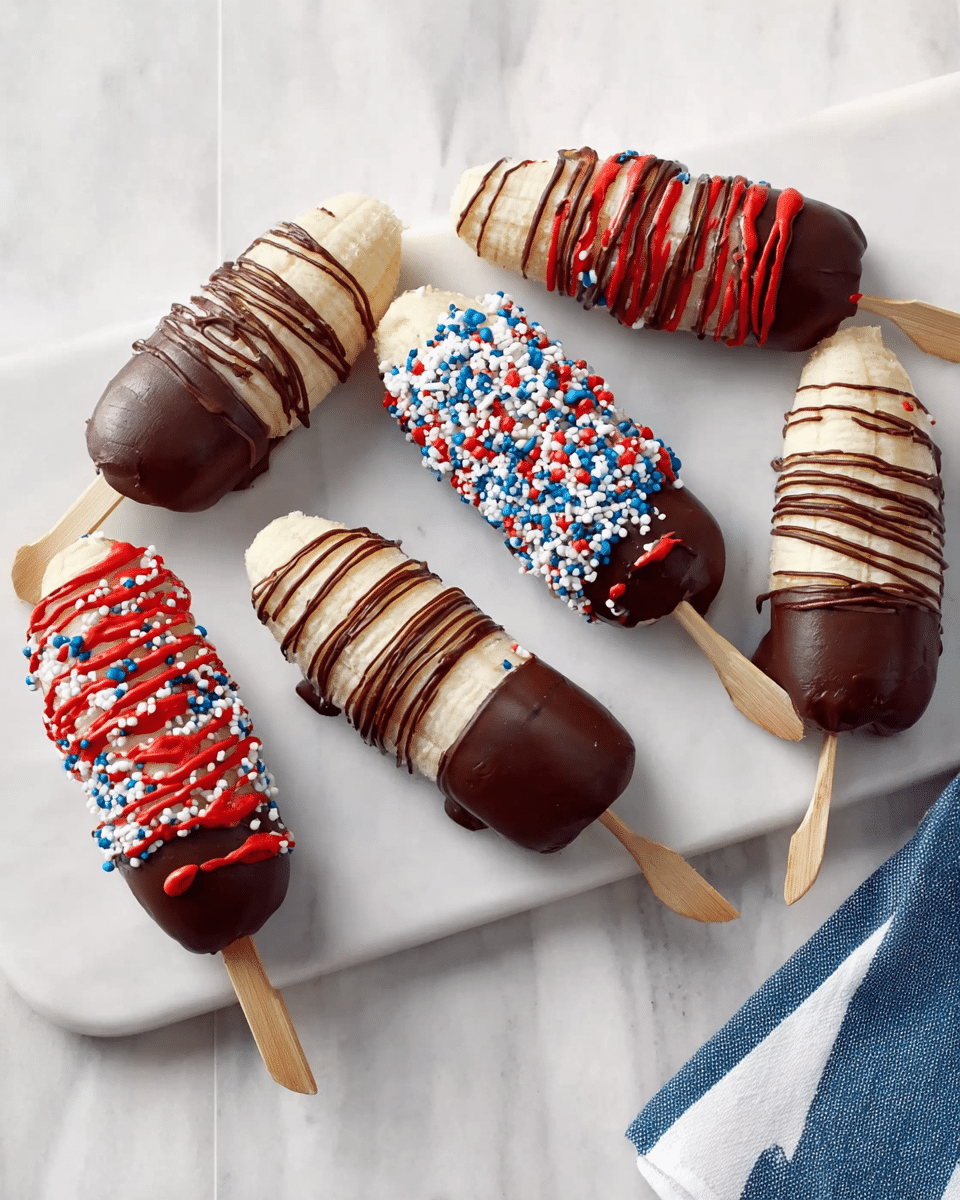 Frozen Bananas Dipped in Chocolate Bliss