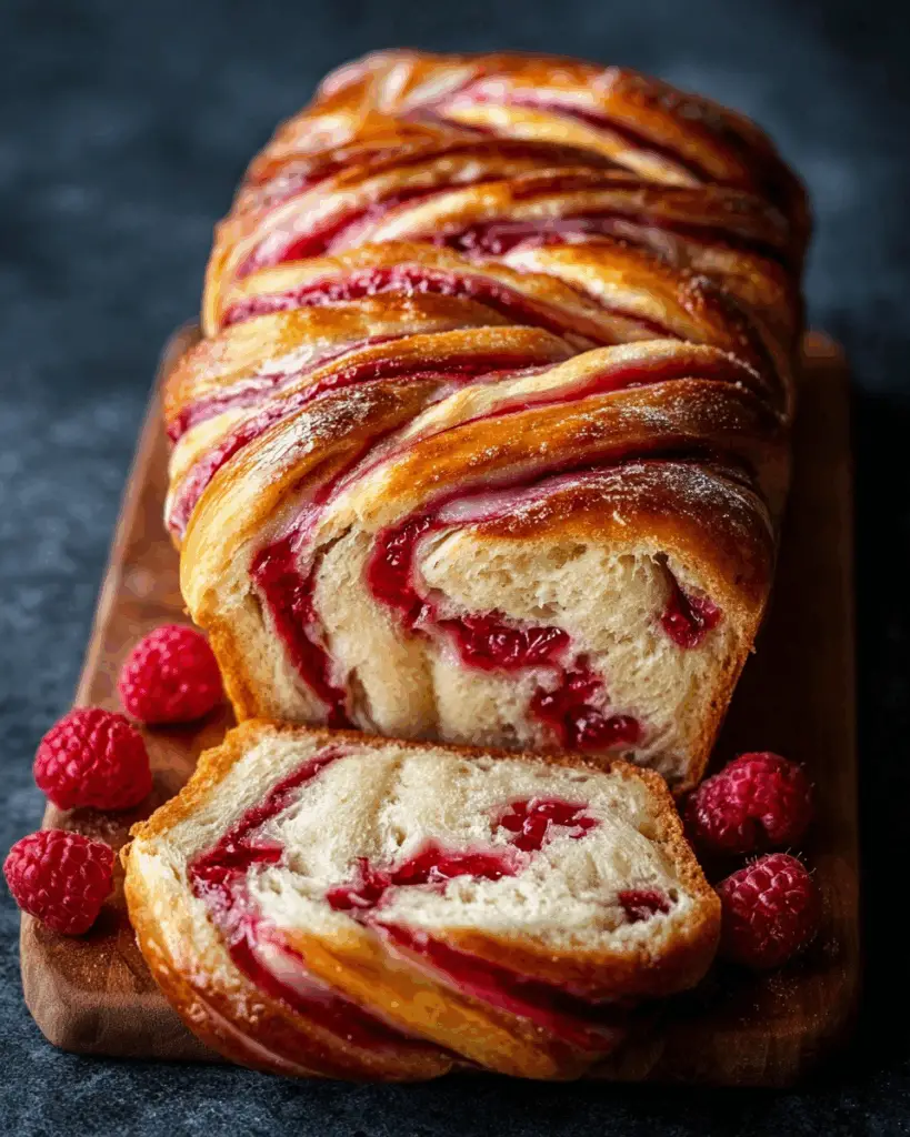 Raspberry Swirl Brioche Loaf