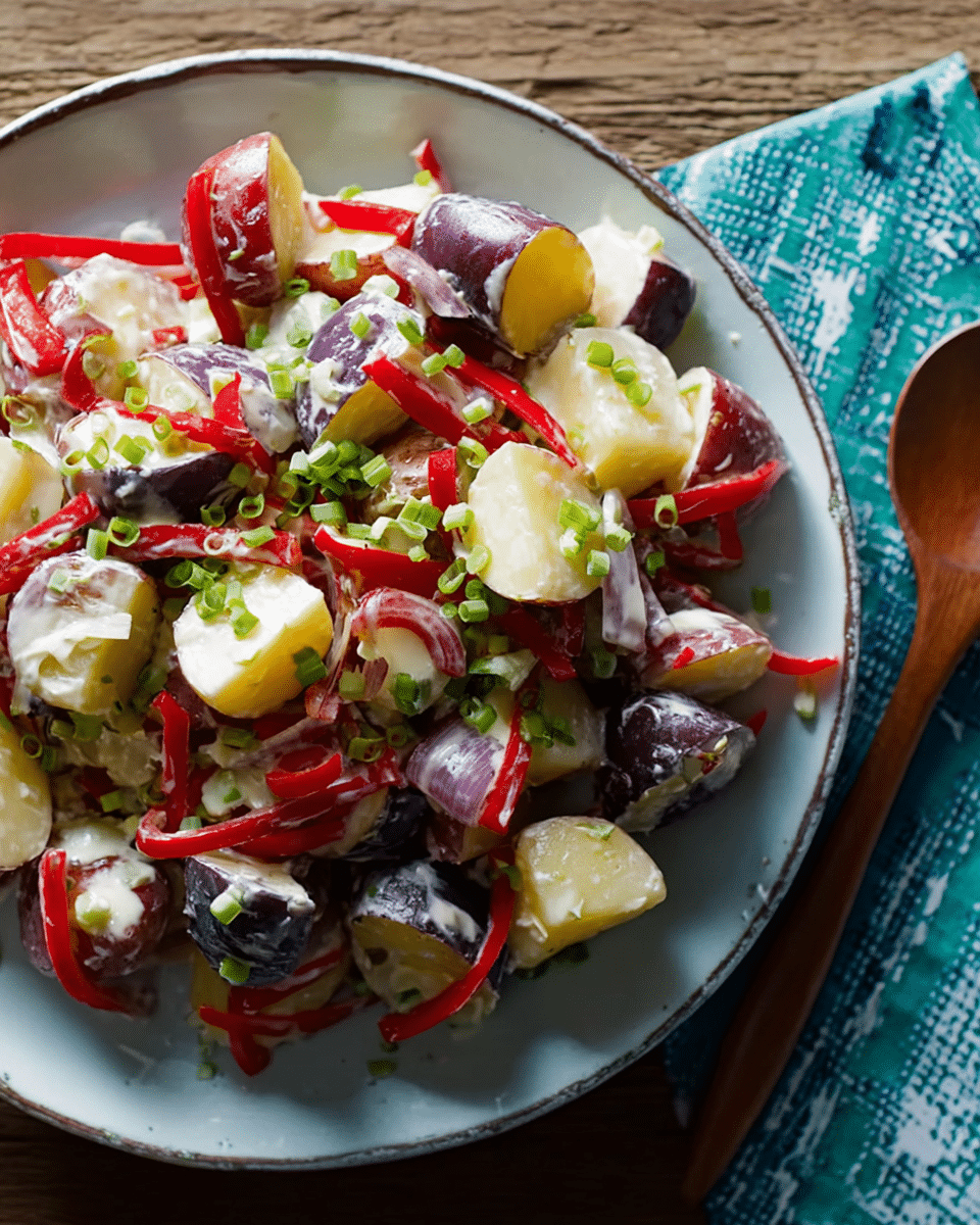 Festive Patriotic Potato Salad