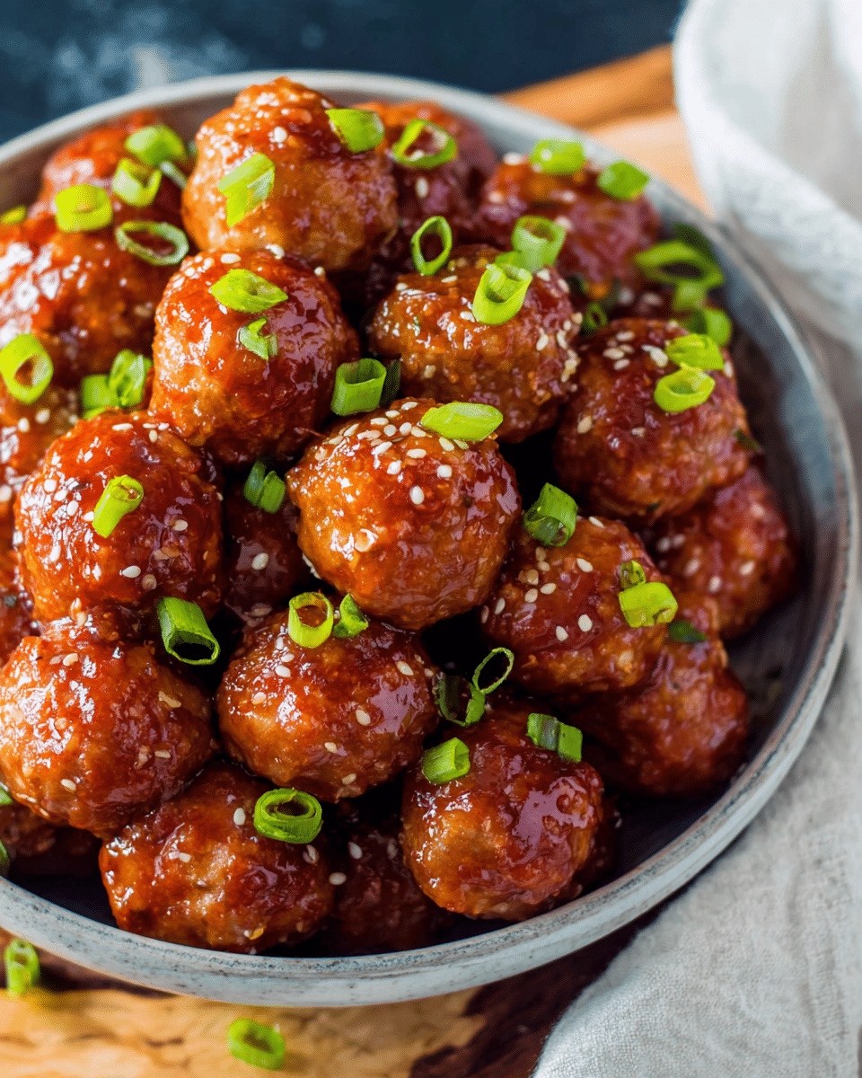 Crockpot Honey Garlic Meatballs