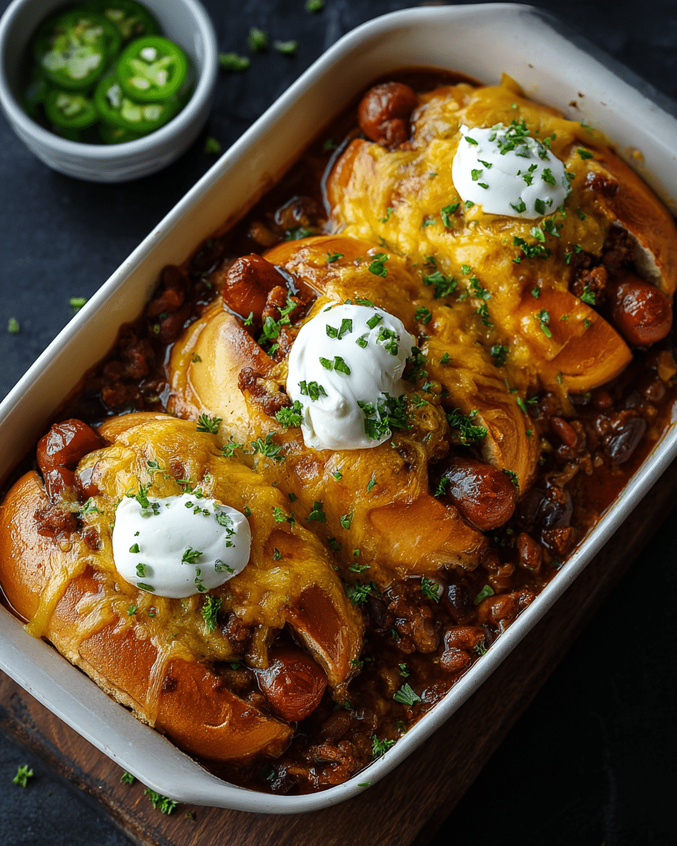 Chili Cheese Dog Bake