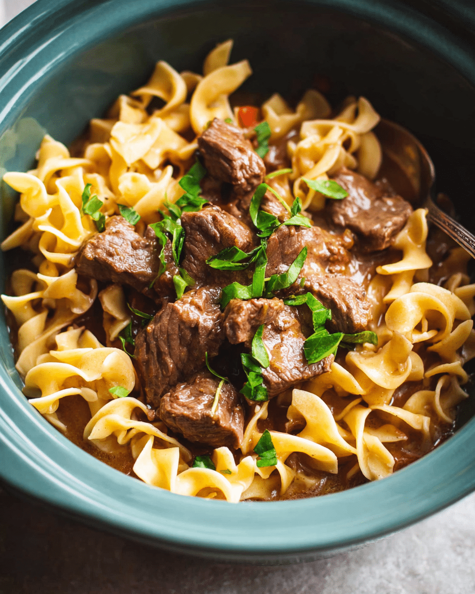 Crockpot Beef and Noodles