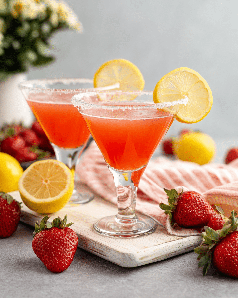 Strawberry Lemon Drop Martini
