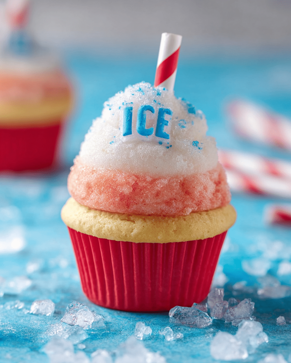 Frozen Treat Cupcakes with Icee Flavor