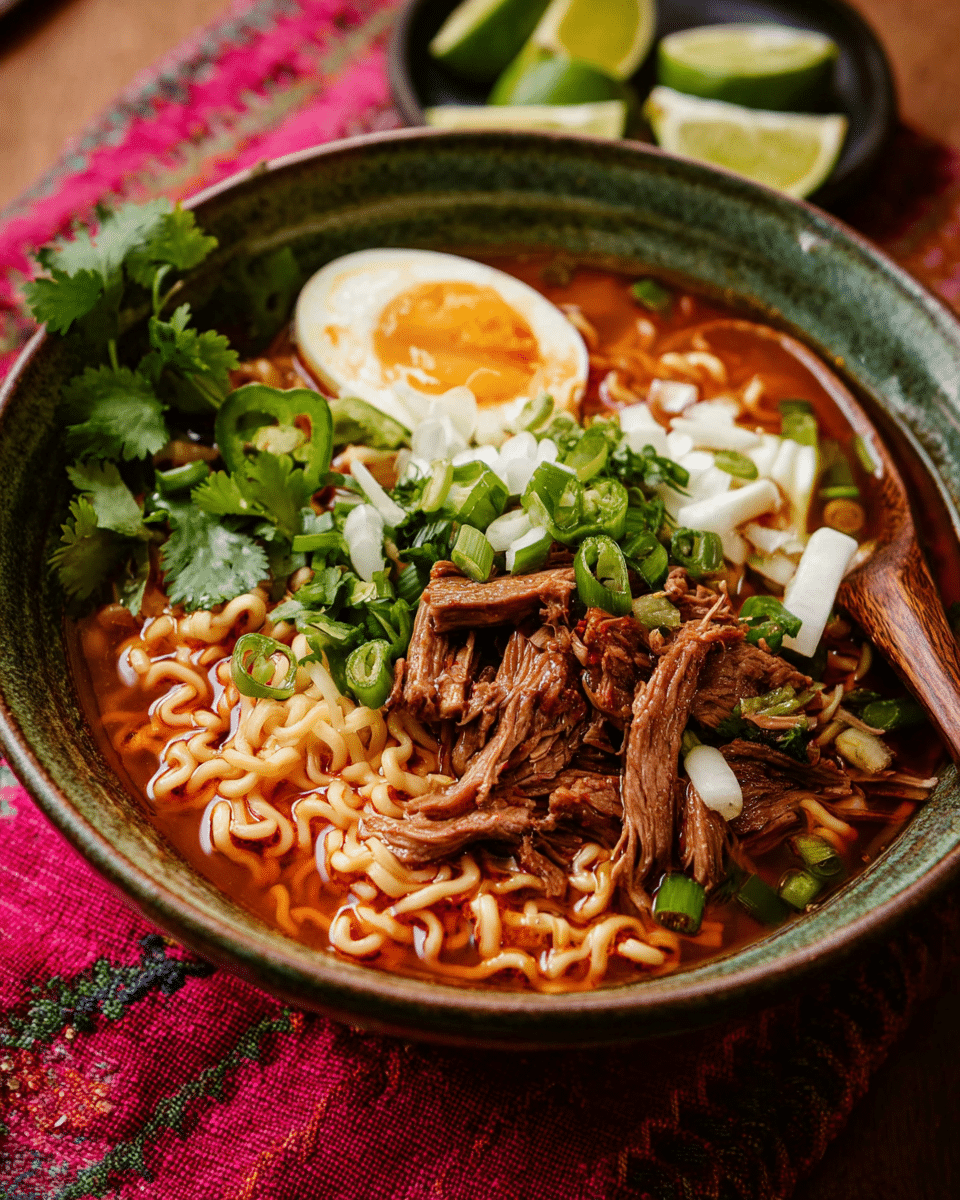 Mexican Ramen with Birria