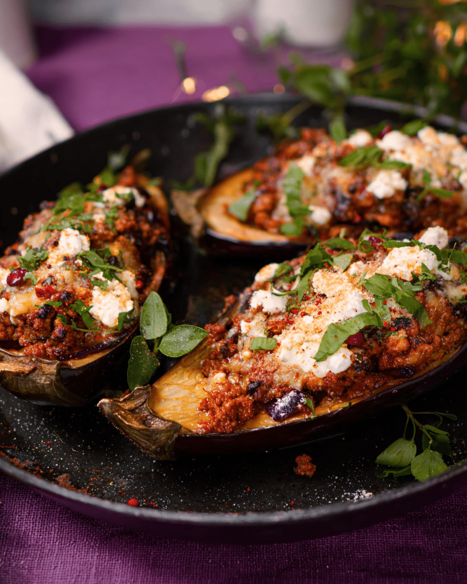Beef-Stuffed Eggplant