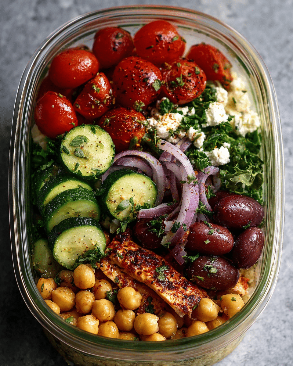 Mediterranean Chicken Meal Prep Bowls
