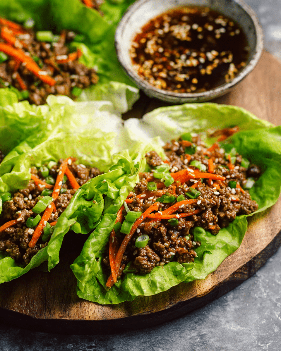 Ground Beef Lettuce Wraps