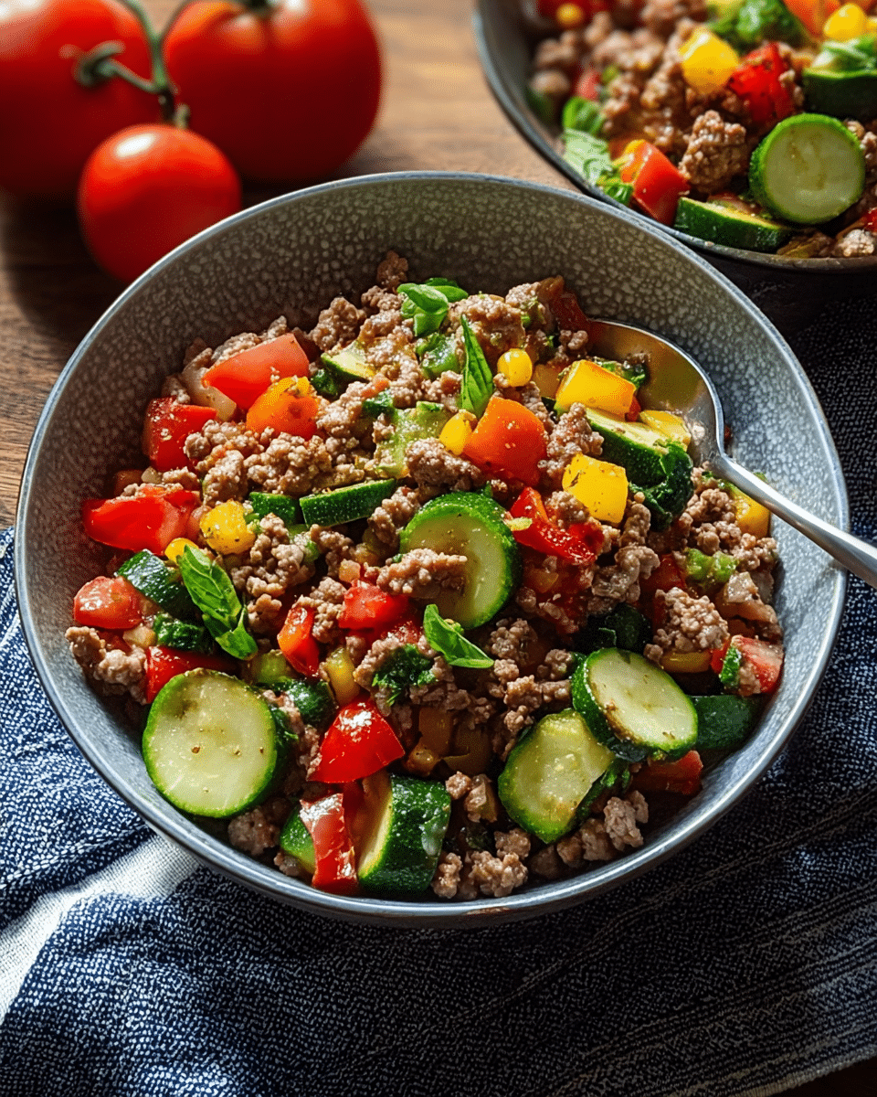 Ground Beef with Summer Vegetables