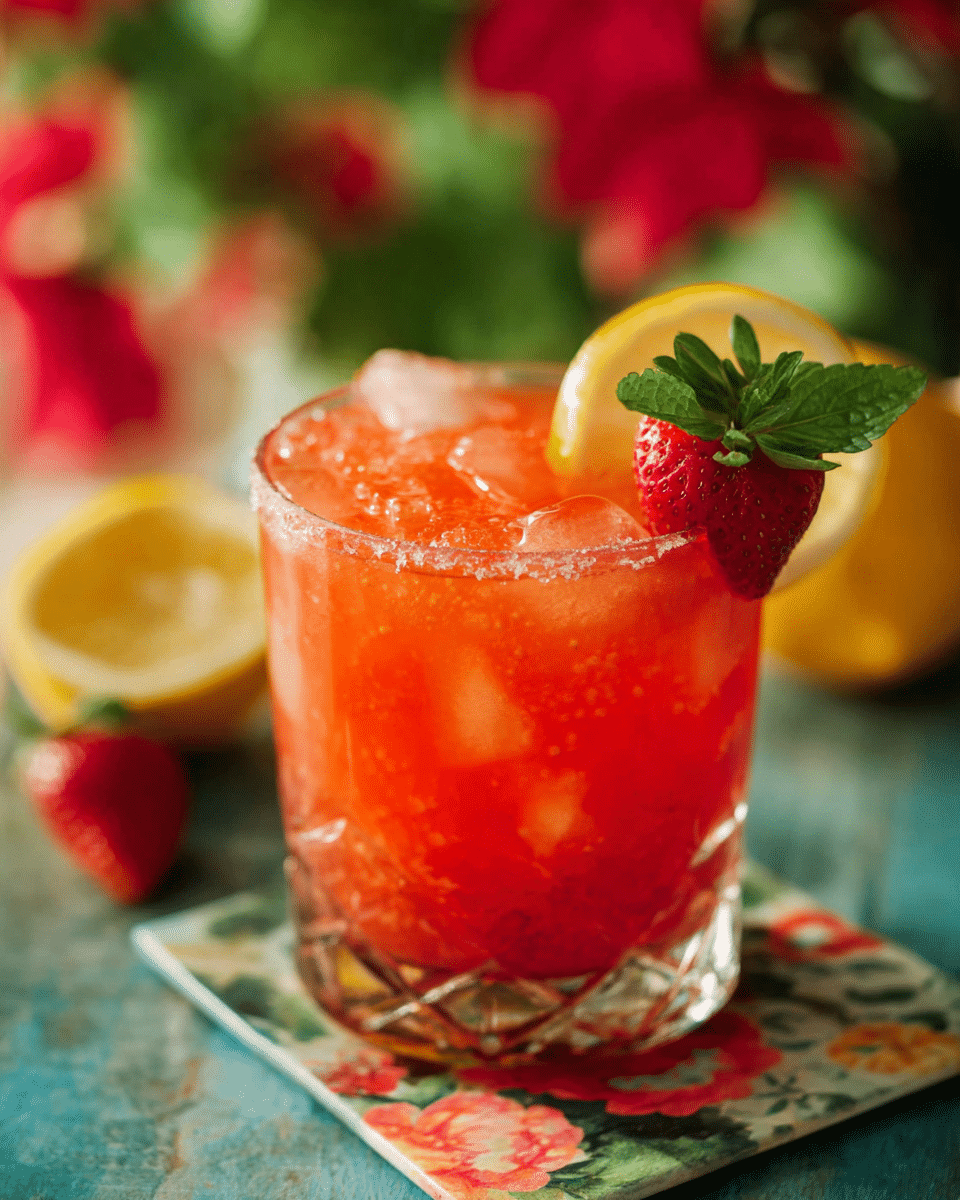 Strawberry Lemonade Tequila Smash