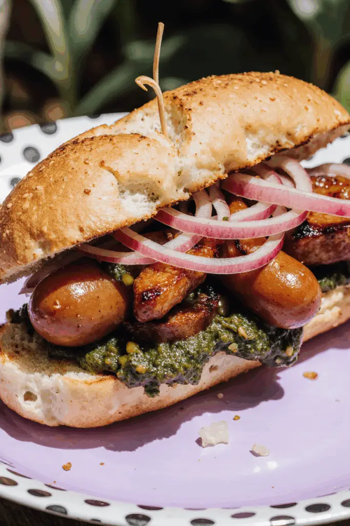 Choripán Sandwich with Chimichurri