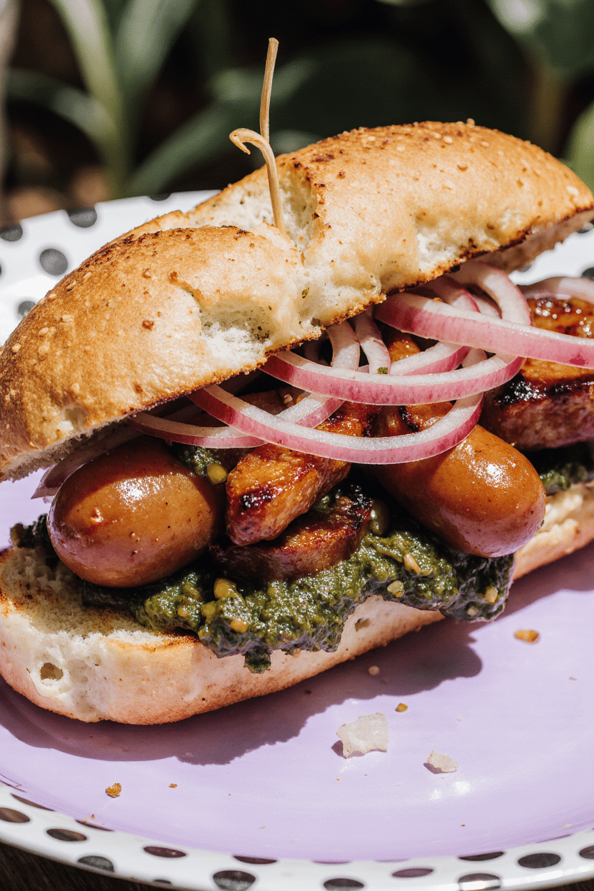 Choripán Sandwich with Chimichurri