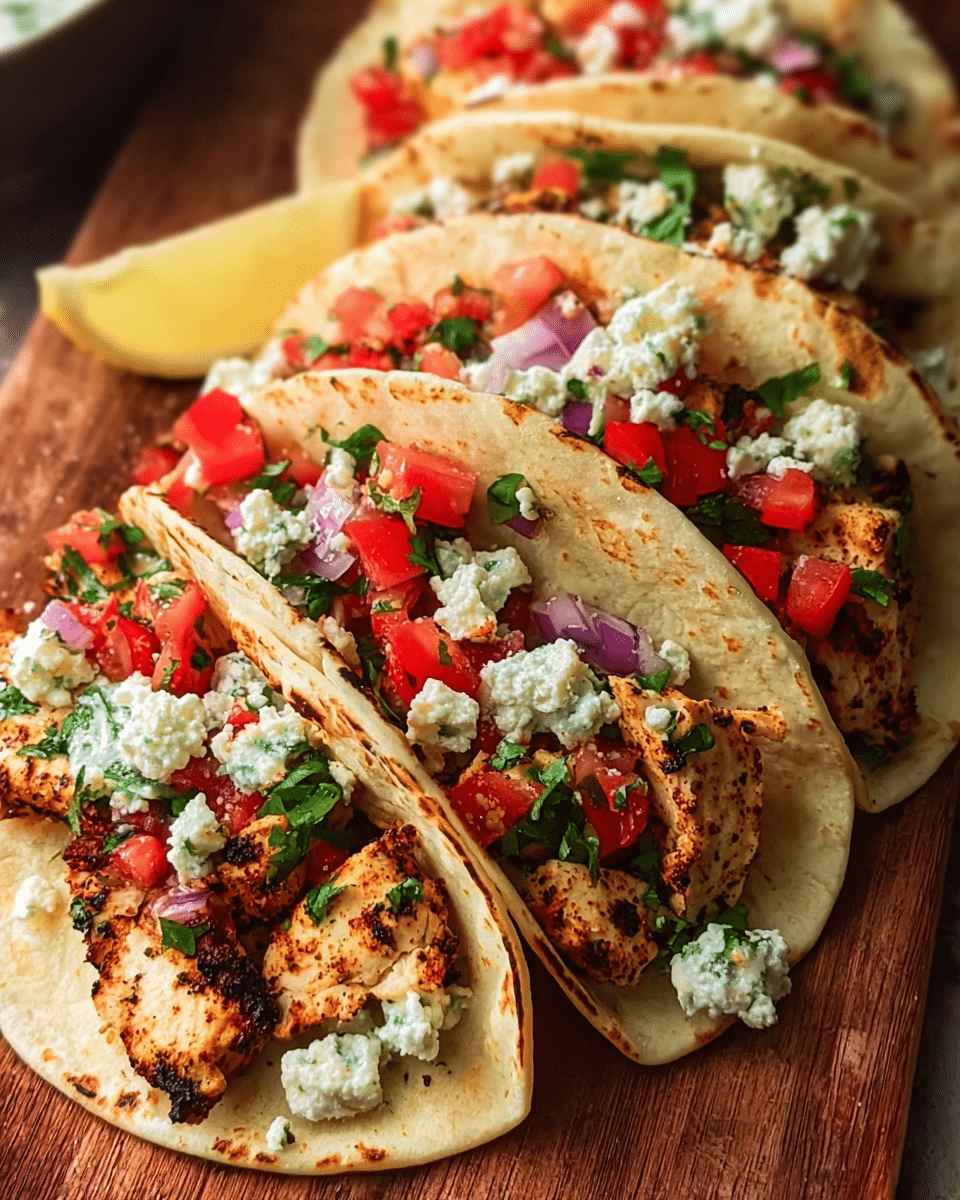 Mediterranean Chicken Tacos