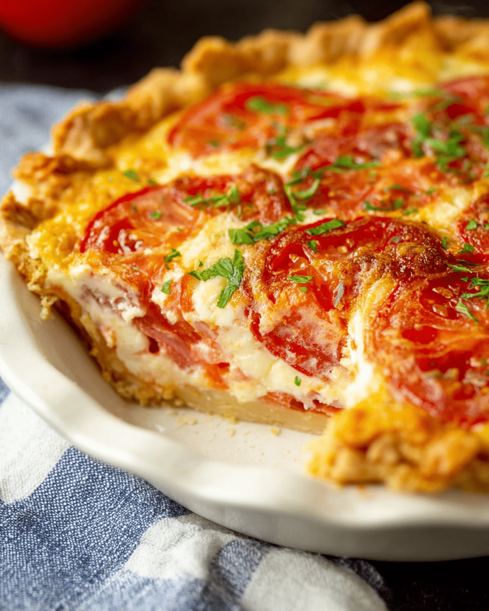 Southern Tomato Basil Pie
