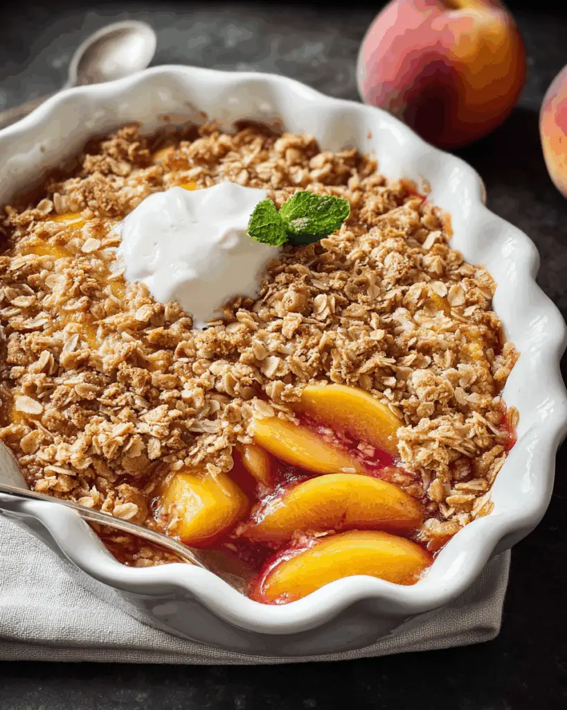 Peach Crisp with Fresh Peaches